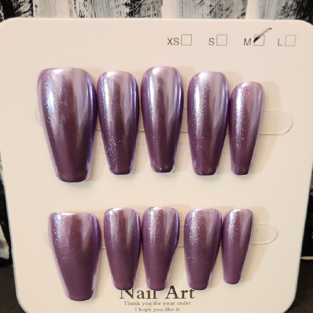 Purple Press-On Nails